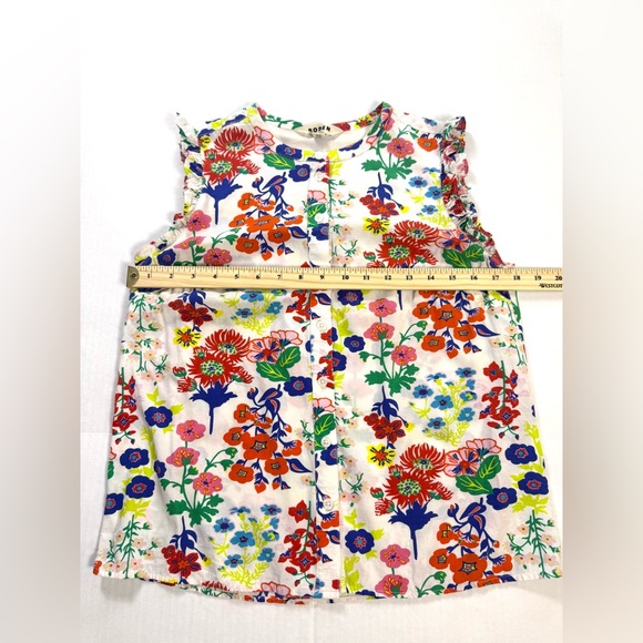 BODEN Alicia Floral Button-Front Sleeveless Top Multicolor US 6 - Picture 8 of 11